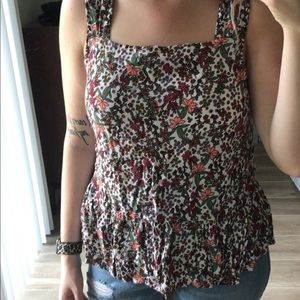 Floral LOFT Peplum Tank Blouse